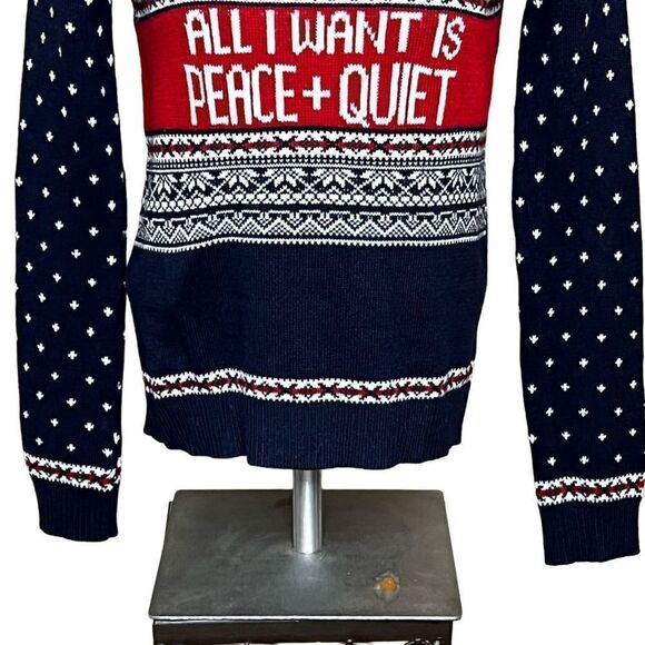 Jingles & Joy dear santa….all I want is peace and quiet Christmas sweater size M - Picture 5 of 13